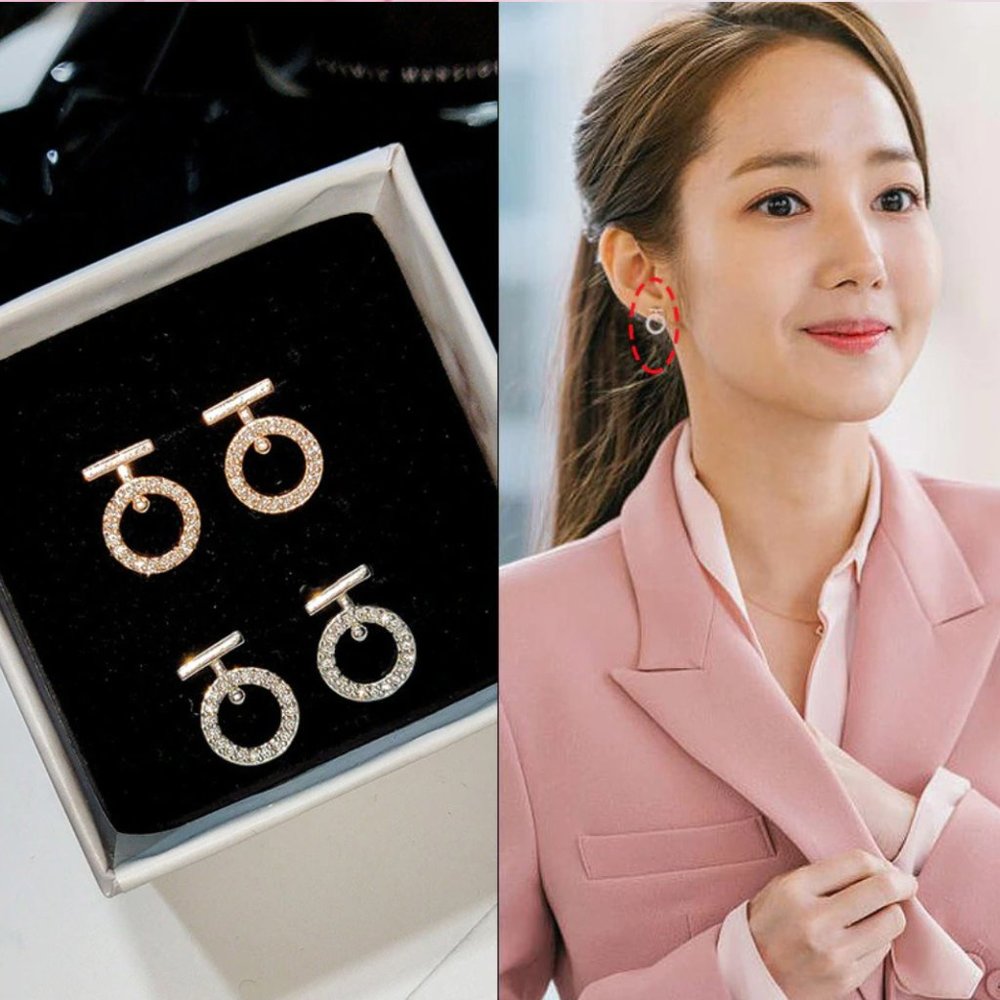 Rhinestone Circle Earring